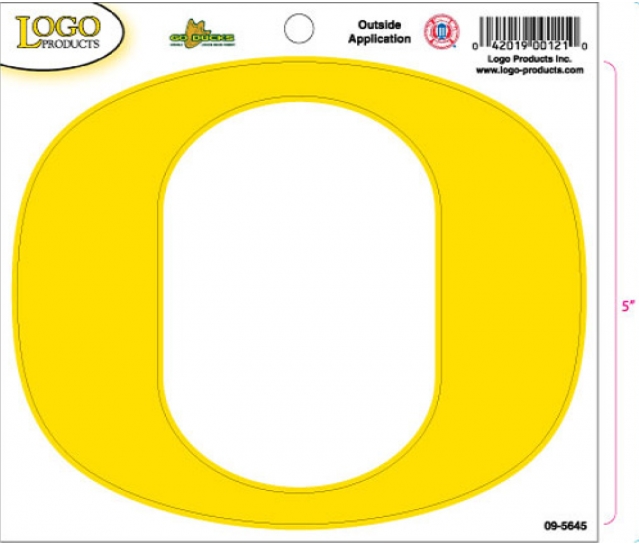 Logo Products 121  University of Oregon Yellow O Sticker -  Medium