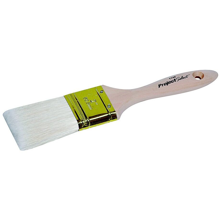 Linzer 1140-4  Project Select 4" Blended Polyester Flat Sash Paint Brush for All Paints & Stains
