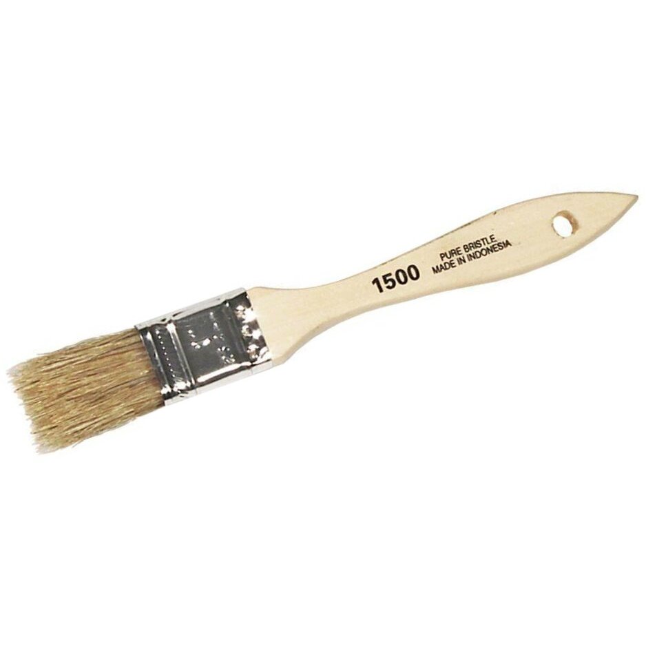 Linzer 1500-1  White Chinese Bristle 1" Economy Paint Brush for Latex Paints, Chip and Touch-up