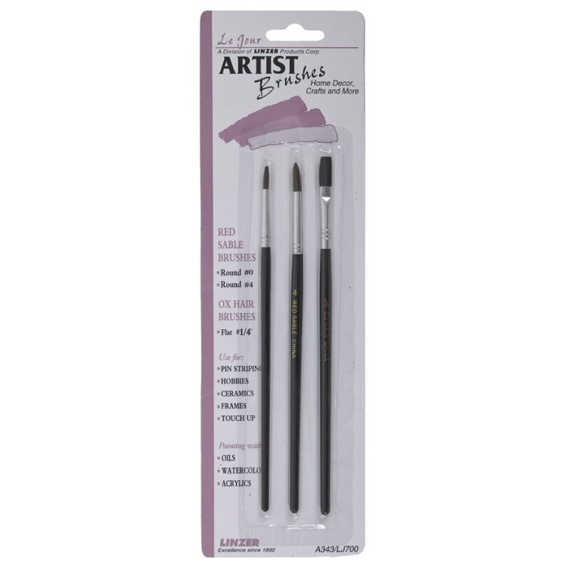 Linzer A343 Le Jour Artist 3 Piece Brush Set Linzer A343 Le Jour Artist 3 Piece Brush Set