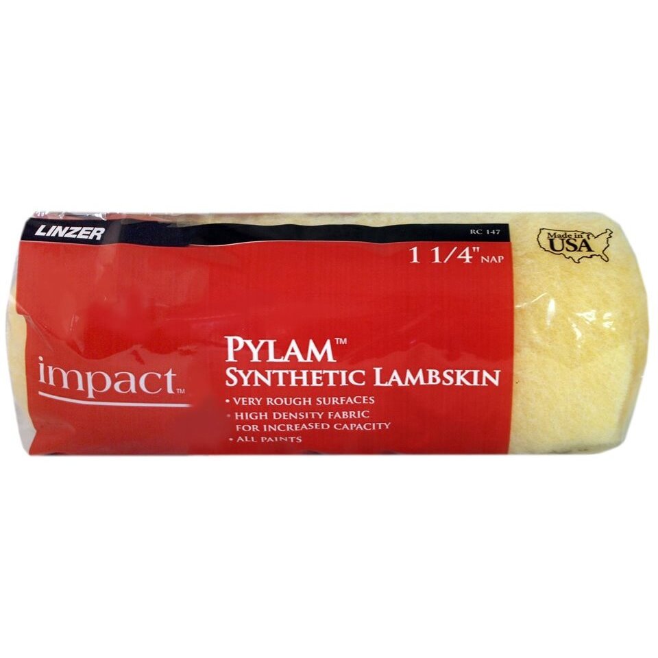 Linzer RC147 Impact 1-1/4" x 9" Pylam Synthetic Lambskin Roller Cover Linzer RC147 Impact 1-1/4" x 9" Pylam Synthetic Lambskin Roller Cover