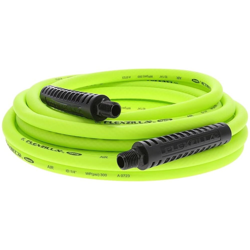 Legacy HFZ1425YW2  Flexzilla 1/4" x 25' Air Hose Assembly with 1/4" Male NPT Fittings