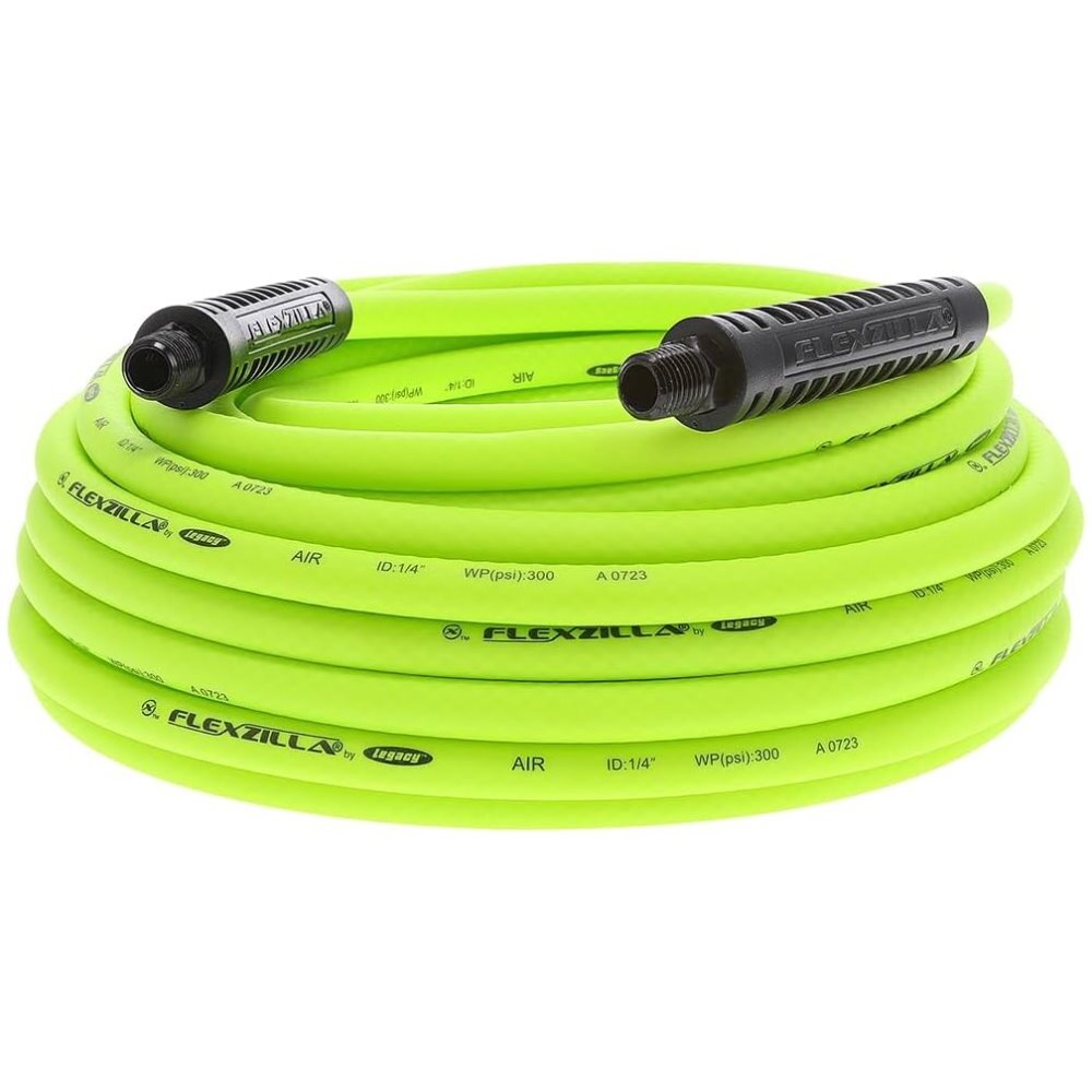 Legacy HFZ1450YW2  Flexzilla 1/4" X 50' Air Hose Assembly with 1/4" Male NPT Fittings