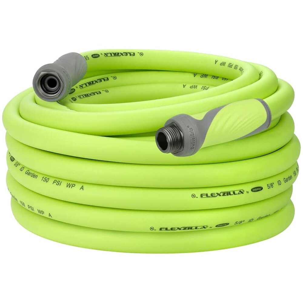 Legacy HFZG575YWS  Flexzilla SwivelGrip 5/8" x 100' Garden Water Hose Assembly with 3/4" Fittings