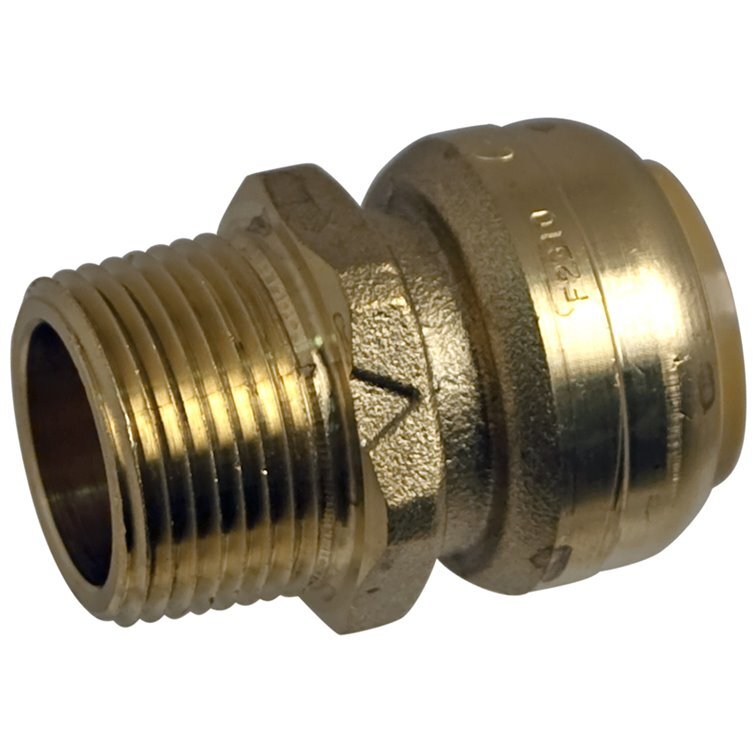 Lincoln 107525  1/2" SharkBite Push Lock Male Straight Connector Fitting (U120LF)