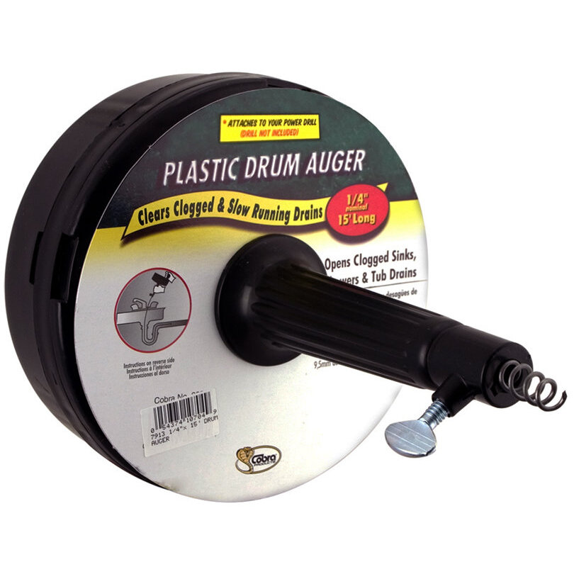 Lincoln 107913  1/4" x 15' Power Drum Auger