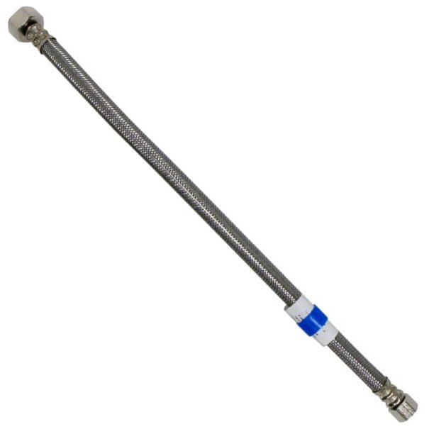 Lincoln 109243  3/8" OD Comp Nut x 1/2" FIP Stainless Steel Lavatory Supply Line - 20" Length