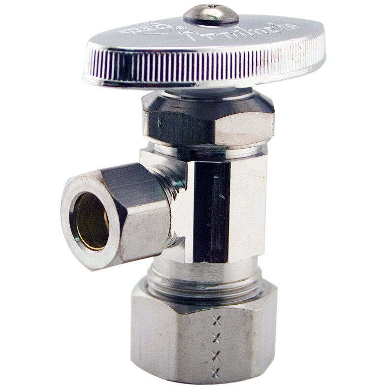Lincoln 109354 5/8" x 3/8" OD Comp Nut Standard Angle Supply Valve Stop Lincoln 109354 5/8" x 3/8" OD Comp Nut Standard Angle Supply Valve Stop
