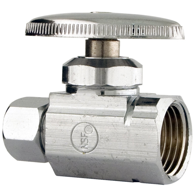 Lincoln 109355 1/2" FIP x 3/8" OD Comp Nut Standard Straight Supply Valve Stop Lincoln 109355 1/2" FIP x 3/8" OD Comp Nut Standard Straight Supply Valve Stop