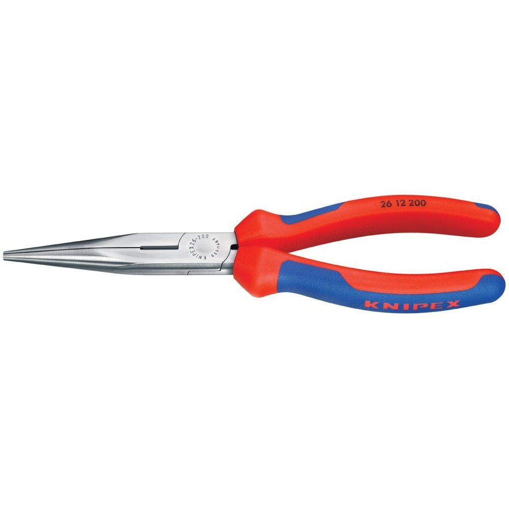 Knipex 2612200 8" Long Nose Pliers with Cutter and Comfort Grip Knipex 2612200 8" Long Nose Pliers with Cutter and Comfort Grip