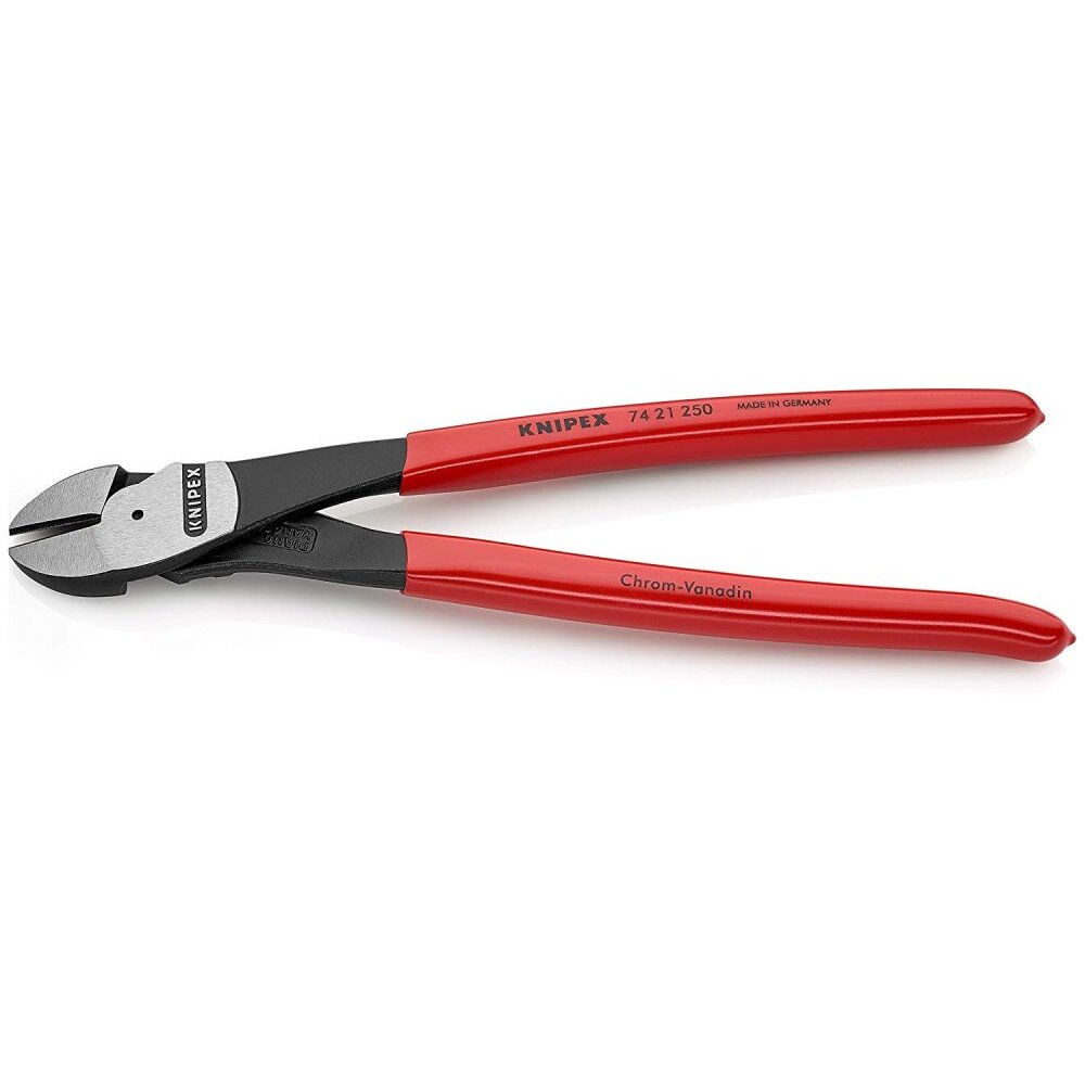 Knipex 7421250 10" High Leverage Angled Diagonal Cutters Knipex 7421250 10" High Leverage Angled Diagonal Cutters