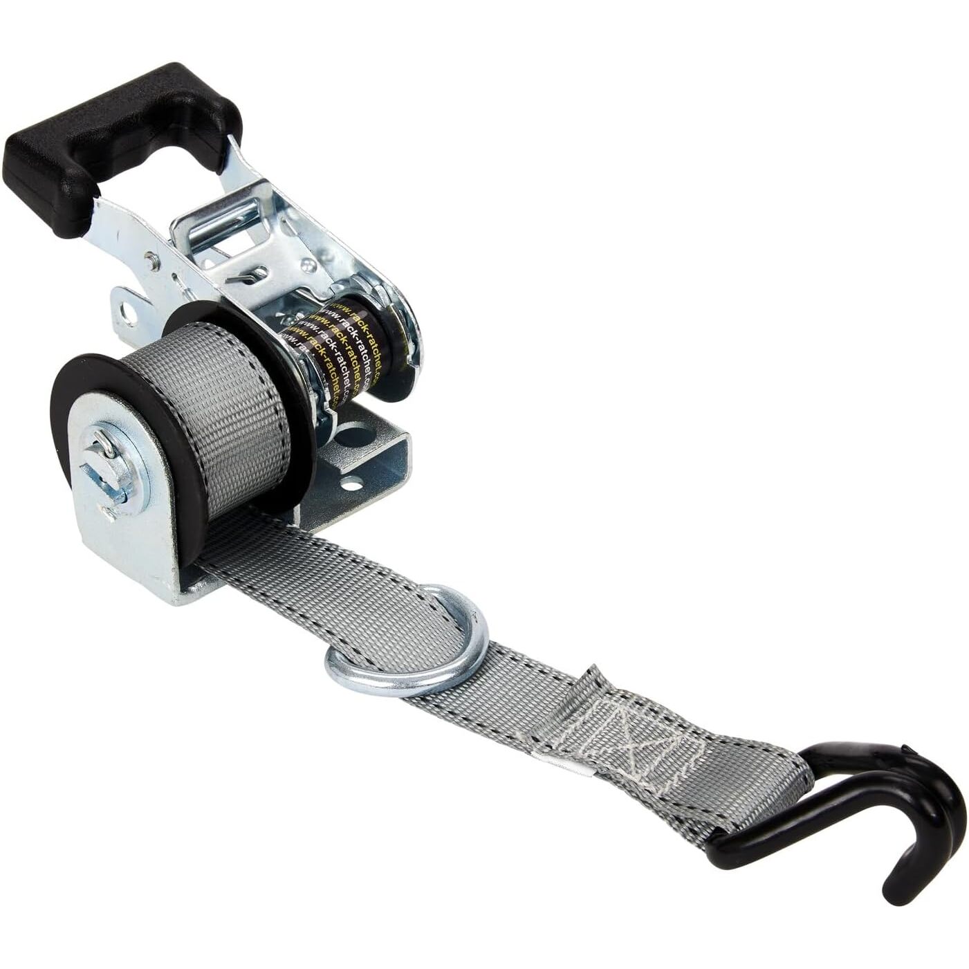 Keeper 05530  1-1/2" x 8'  Mountable Rack Ratchet Tie-Down Strap with D-Ring and Vinyl  Coated J-Hook