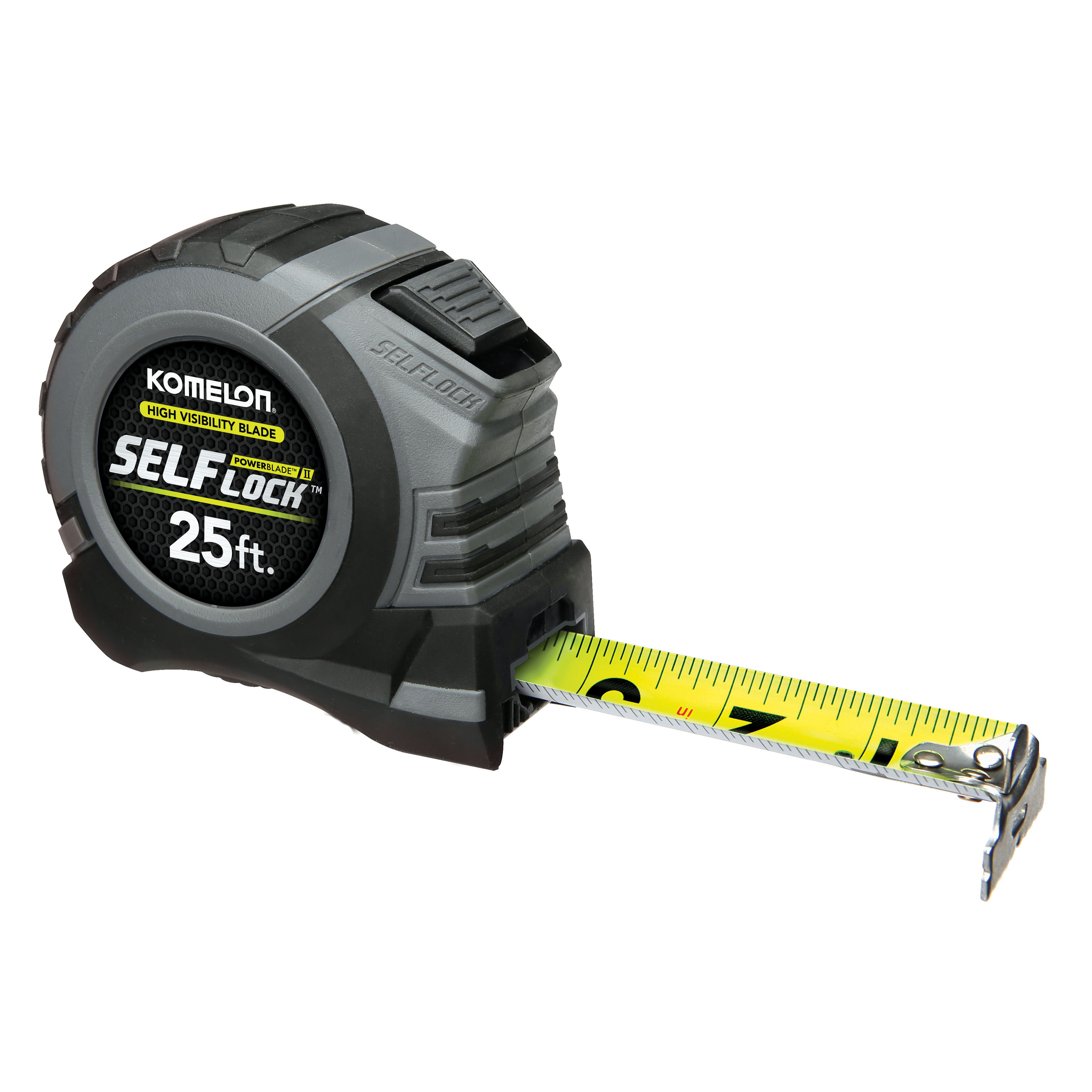 Komelon SL52425  Tape Measure 25' X 1.06" Self Lock PowerBlade II Hi-Vis