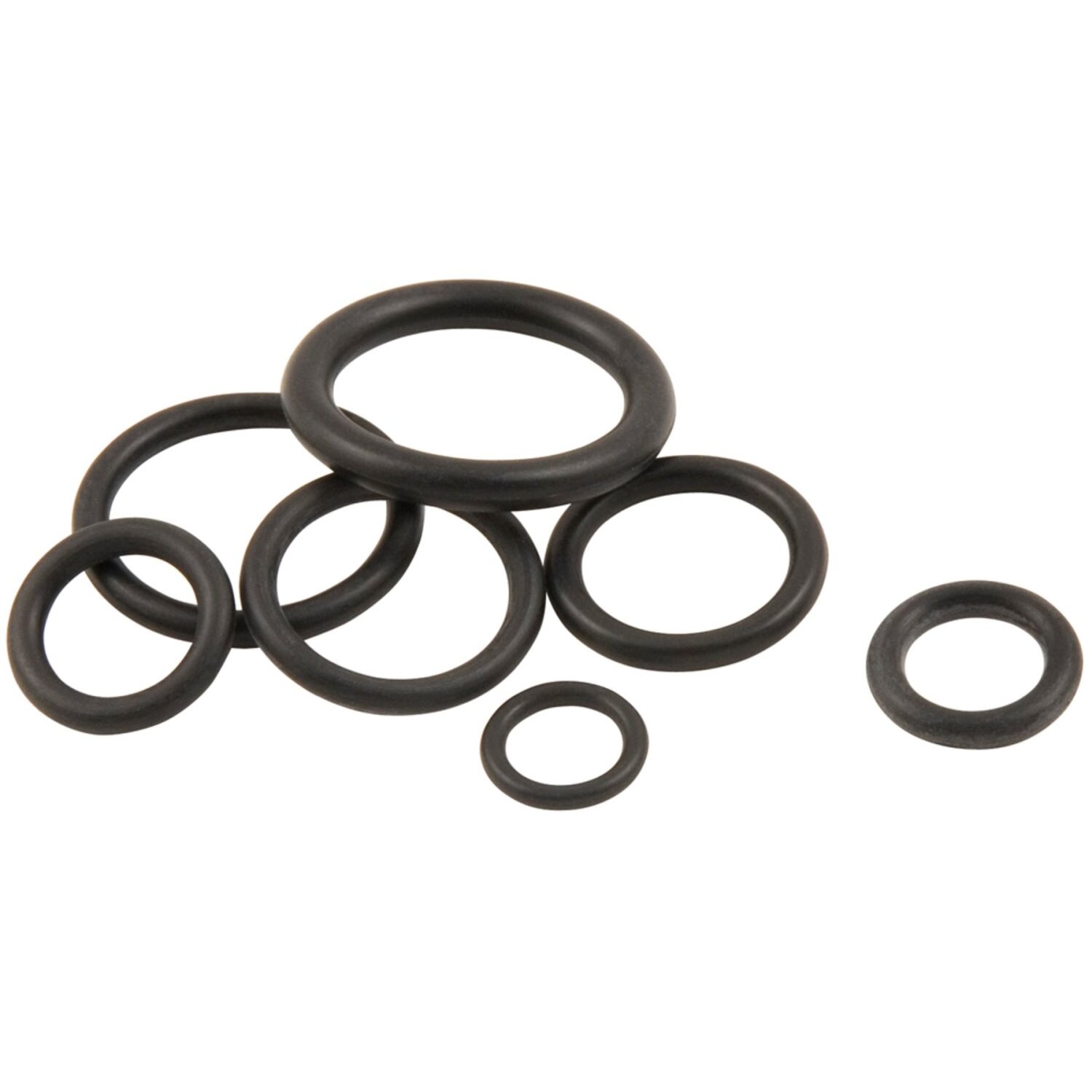 PlumbCraft 7522000T  7-Piece Assorted O-Ring Seals for Sink and Faucet - Black Rubber