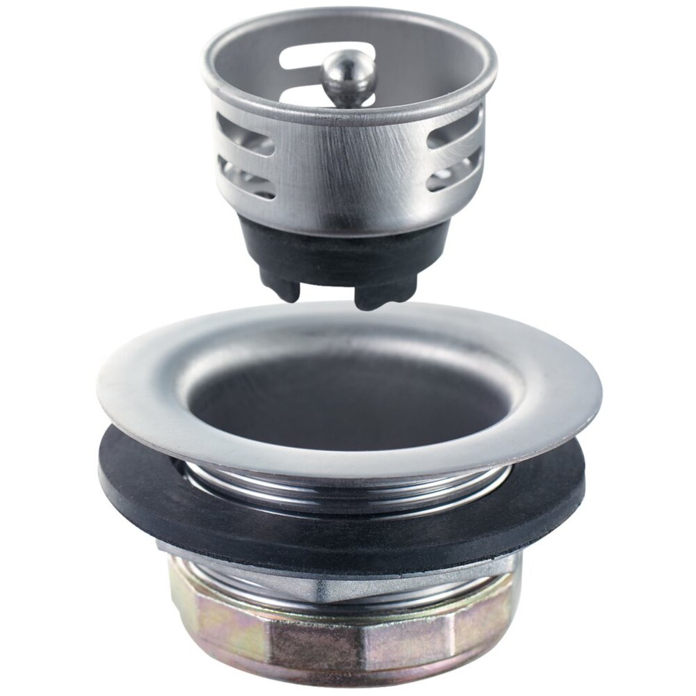 PlumbCraft 7636710N  Stainless Steel 2-1/2" Diameter Sink Strainer Basket Assembly