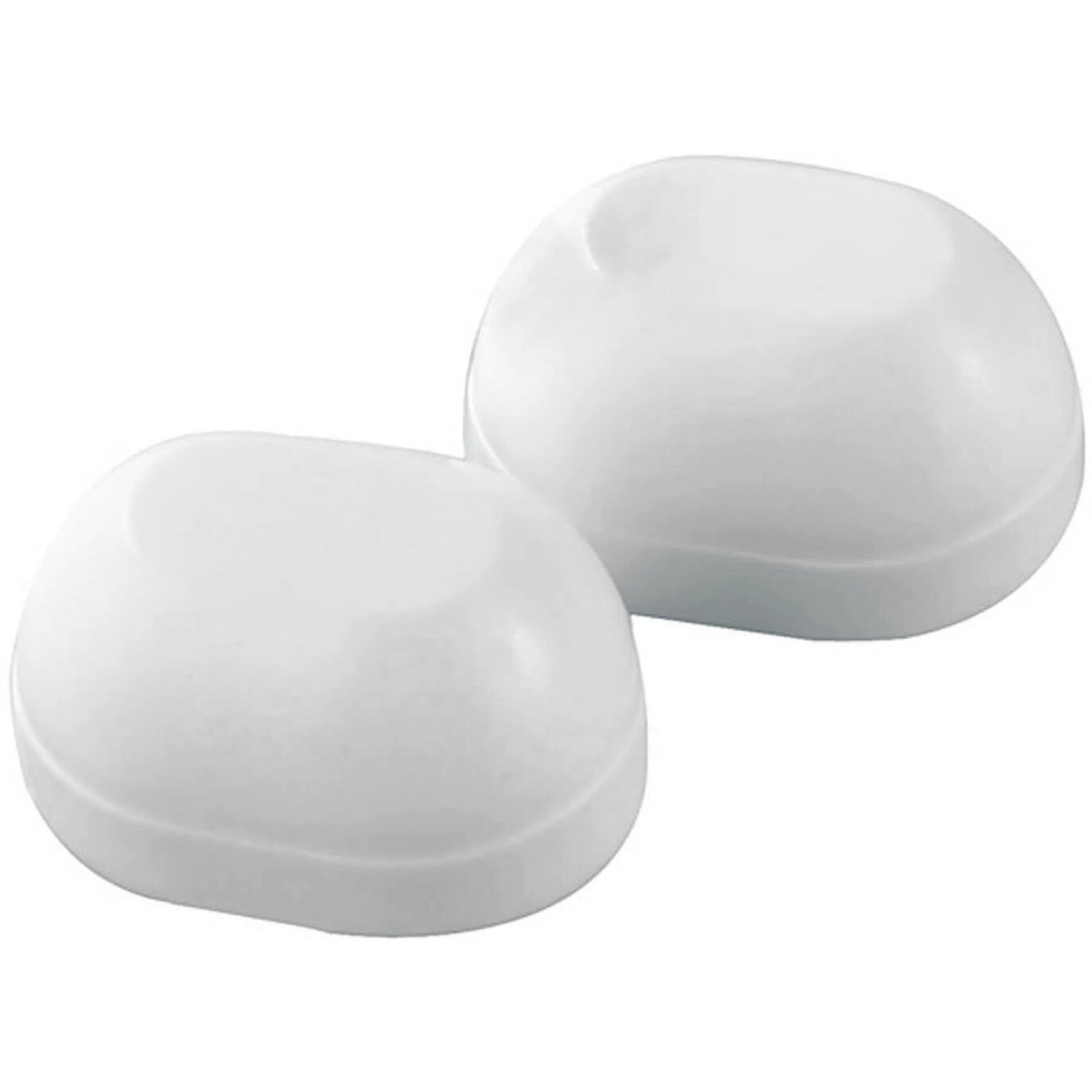 PlumbCraft 7641400T White Oval Plastic Toilet Bolt Caps - 2 per Package PlumbCraft 7641400T White Oval Plastic Toilet Bolt Caps - 2 per Package