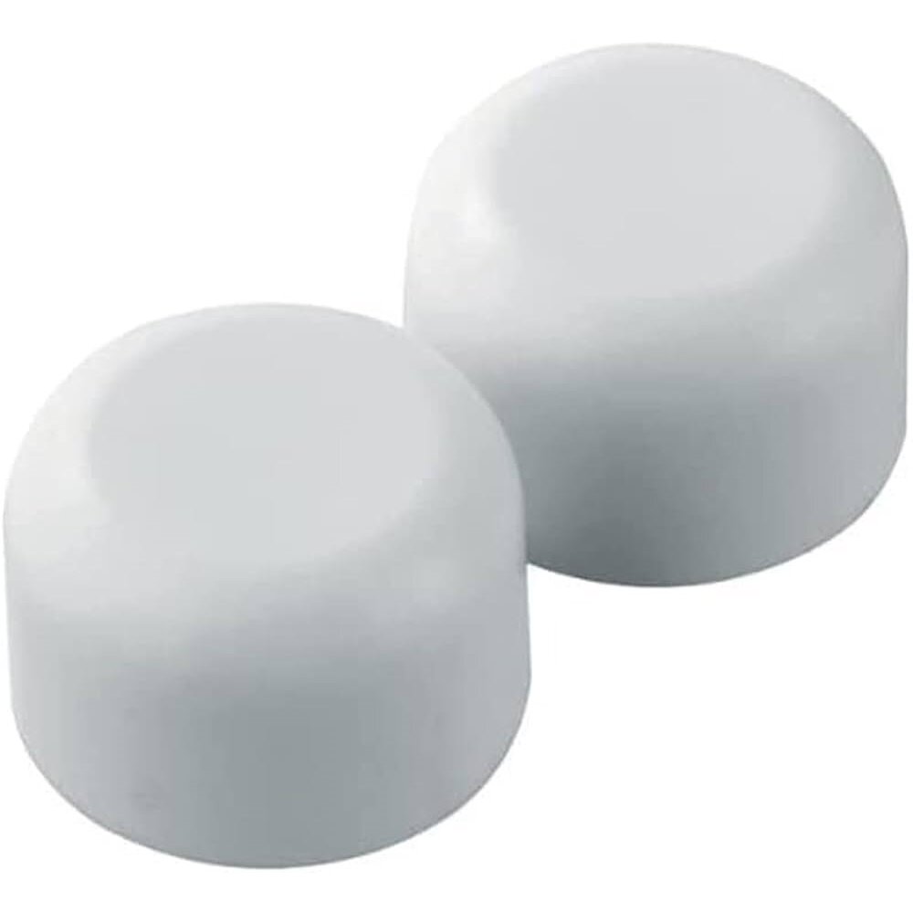 PlumbCraft 7641550T  White Round Plastic Toilet Bolt Caps - 2 per Package