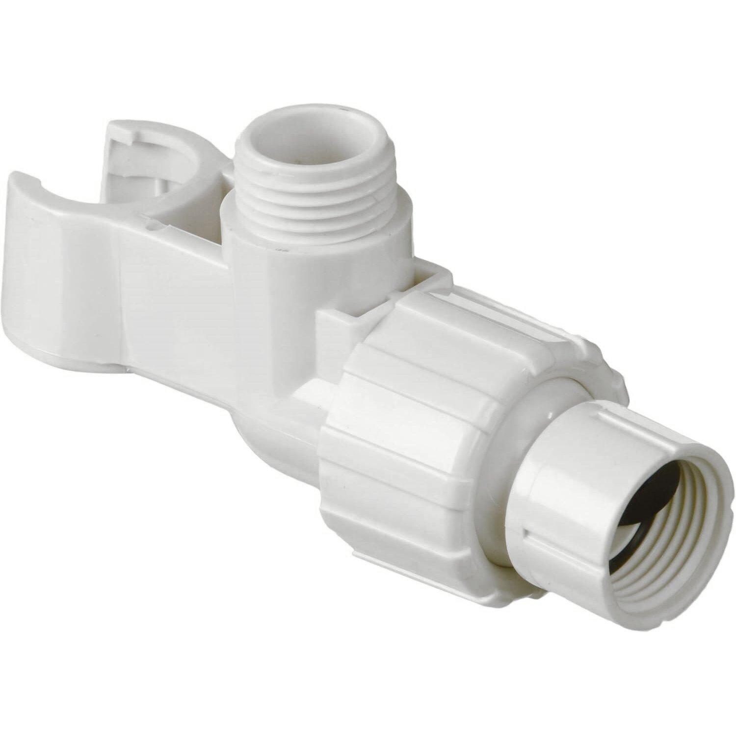 PlumbCraft 7657400B  White Shower Arm Mounting Bracket for Handheld ShowerHead