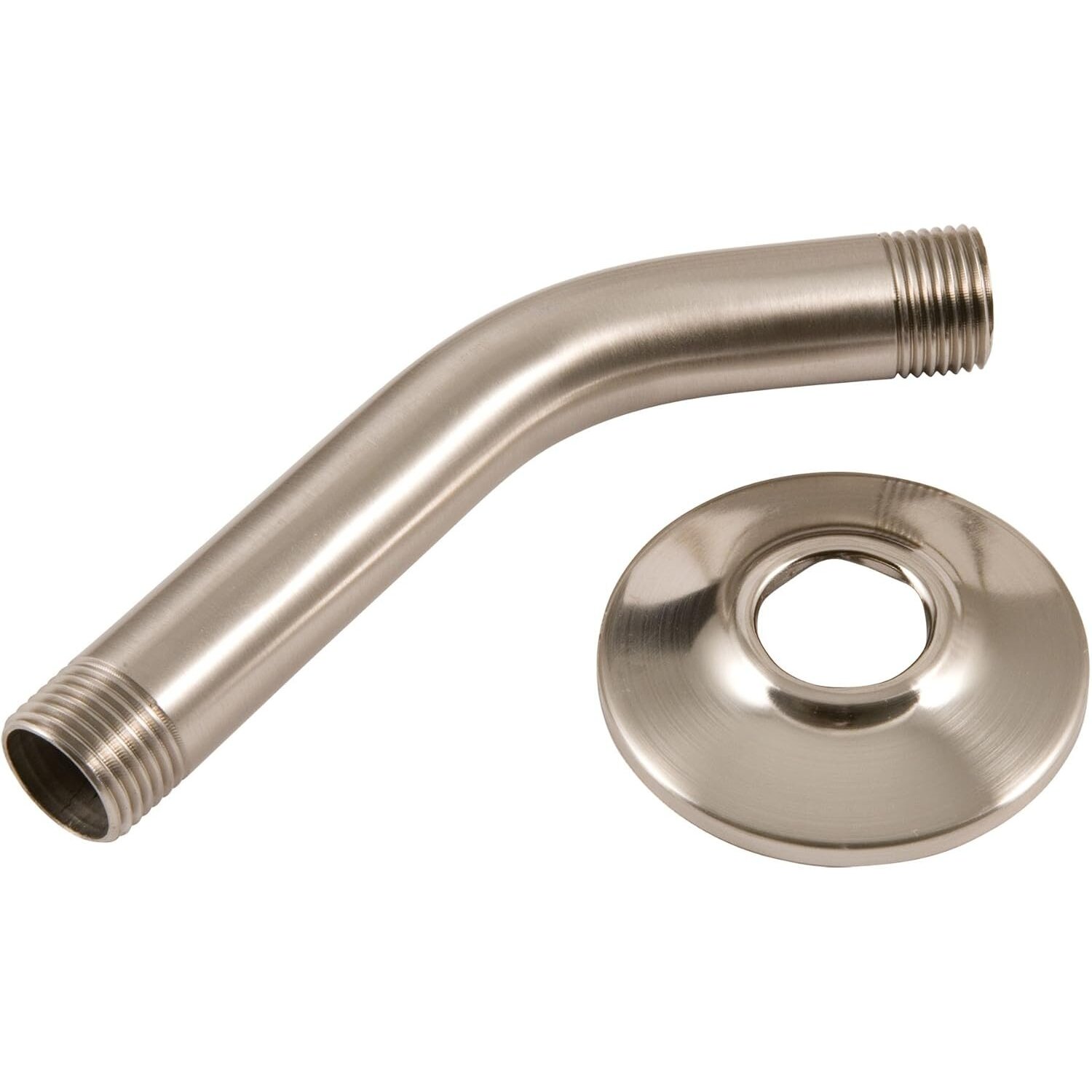 PlumbCraft 7657730B  Brushed Nickel 6" Shower Arm with Flange