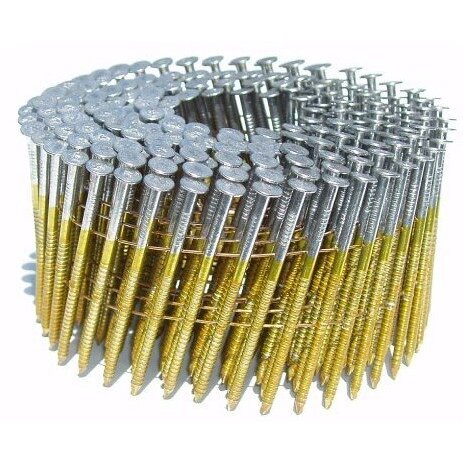 Metabo HPT 12216HPT  3" x 0.131" Full Round Head Brite Smooth Shank Basic Wire Coil Framing Nails 4000 count