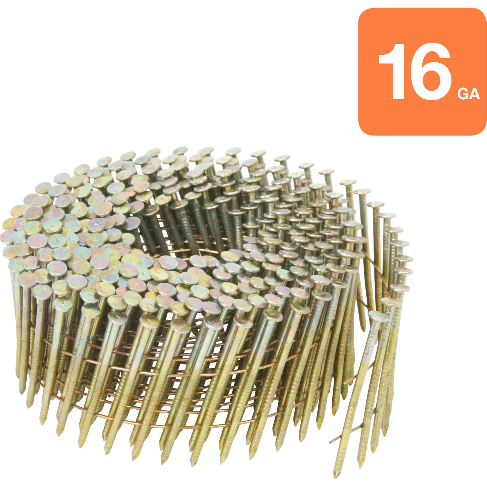 Metabo HPT 12216HPT  3" x 0.131" Full Round Head Bright Basic Smooth Shank Wire Coil Framing Nails - 4000 per Box