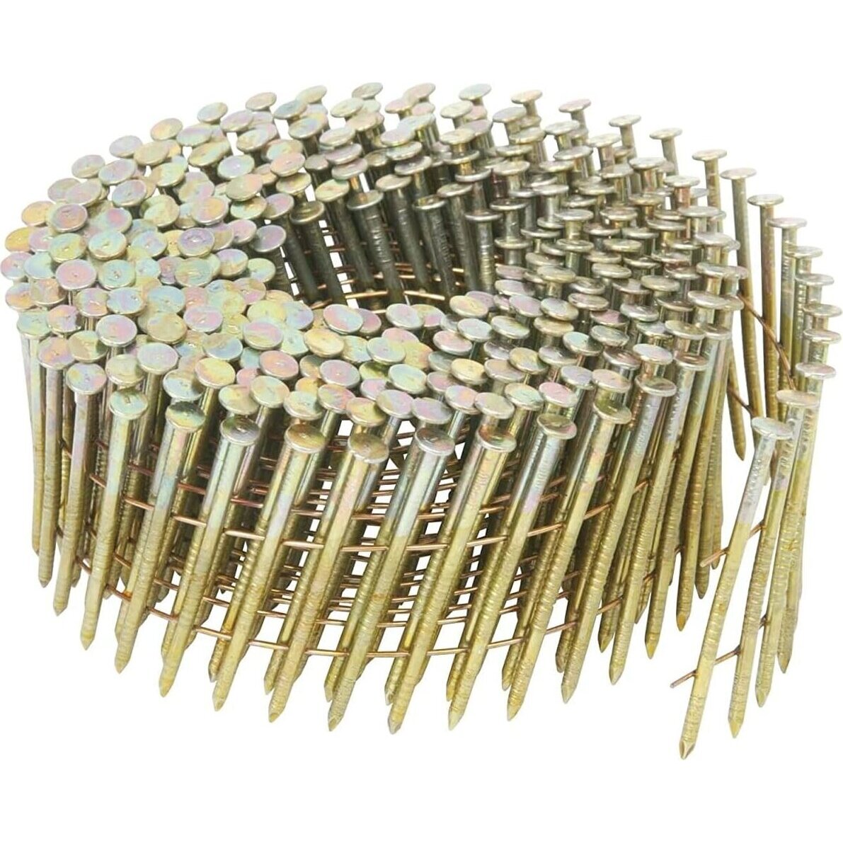 Metabo HPT 13340HPT  2-1/2" x 0.092 Full Round Head Ring Shank Electro Galvanized 15° Wire Coil Siding Nails - 3600 per Box