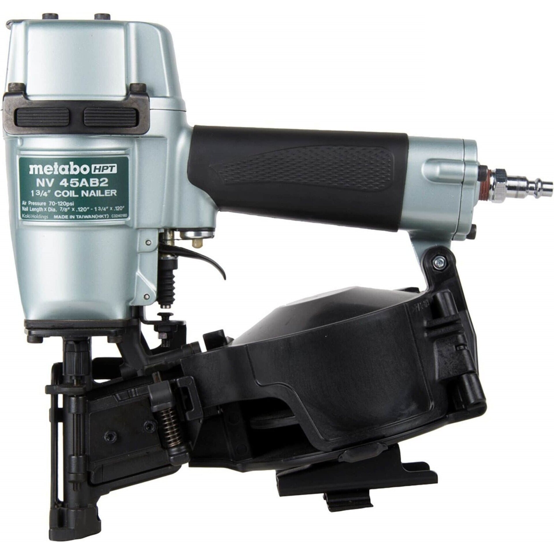 Metabo HPT NV45AB2 1-3/4 Inch Coil Roofing Nailer (Side Load)
