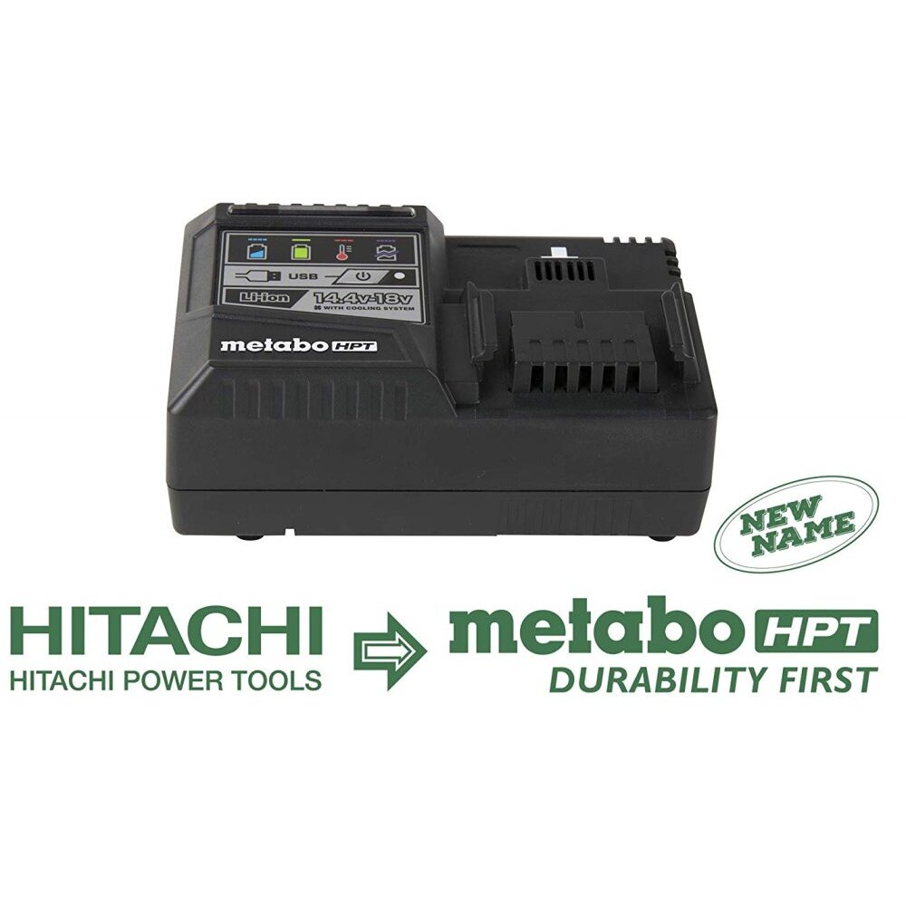 Metabo HPT UC18YSL3 18 Volt Lithium-Ion Slide Style Battery Charger with USB Port Metabo HPT UC18YSL3 18 Volt Lithium-Ion Slide Style Battery Charger with USB Port