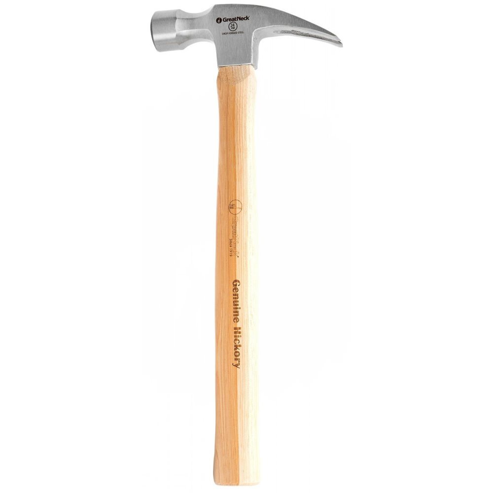 GreatNeck SP24F  24-oz Framing Hammer Mill Face with Wood Handle