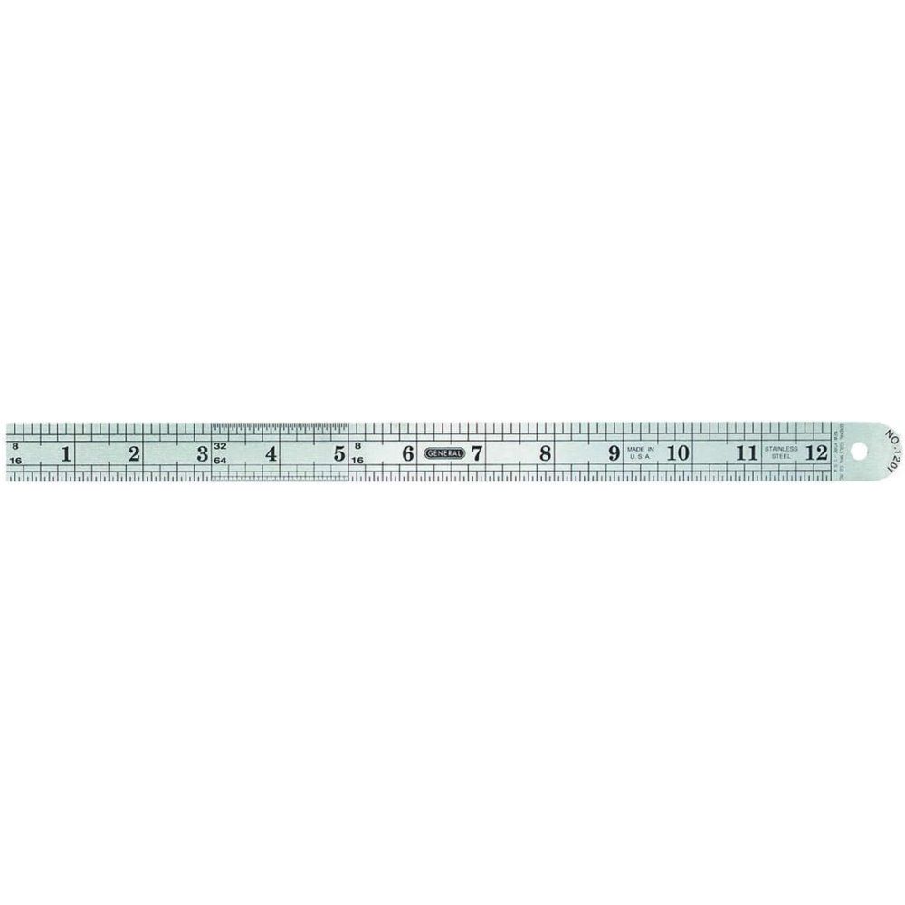 General Tools 1201ME  Industrial 12" /300mm Precision Stainless Steel Flexible Ruler (32162)