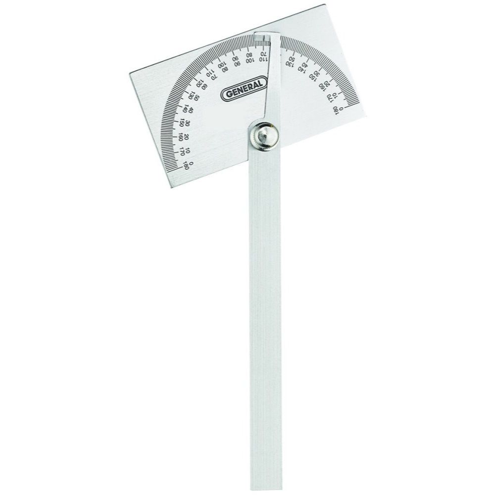 General Tools 17 ANGLE-IZER Square Head Stainless Steel Angle Protractor for 0 to 180 Degrees with 6-Inch Arm (22018) General Tools 17 ANGLE-IZER Square Head Stainless Steel Angle Protractor for 0 to 180 Degrees with 6-Inch Arm (22018)