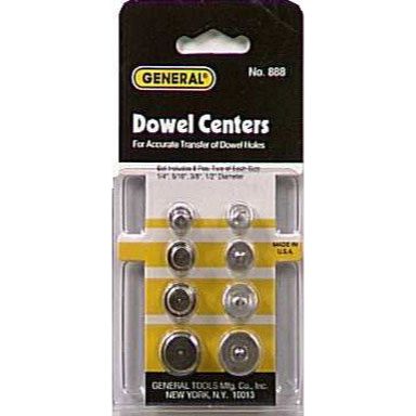 General Tools 888  8 Piece Dowel Center Pins Set (25099)