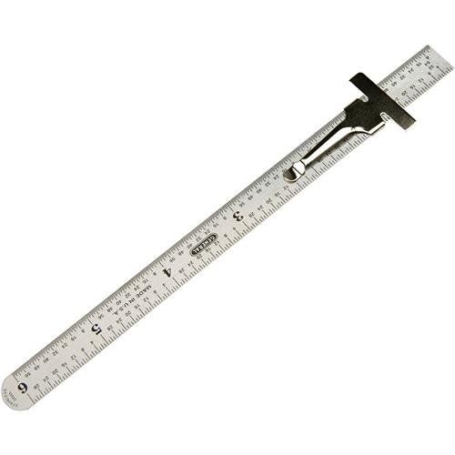 General Tools 300/1  6" Precision Stainless Steel Flexible Ruler with Pocket Clip (32036)