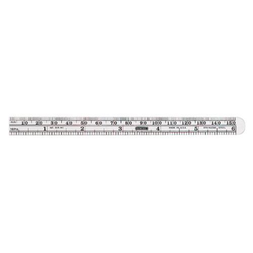 General Tools 305ME  Precision 150mm/6 In. Flexible Stainless Steel Ruler (32060)