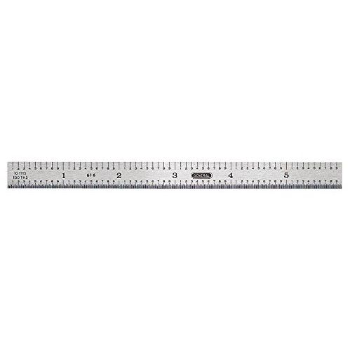 General Tools 616  Flexible Stainless Steel 6-Inch Straight Edge Ruler with 5R Graduations (32096)