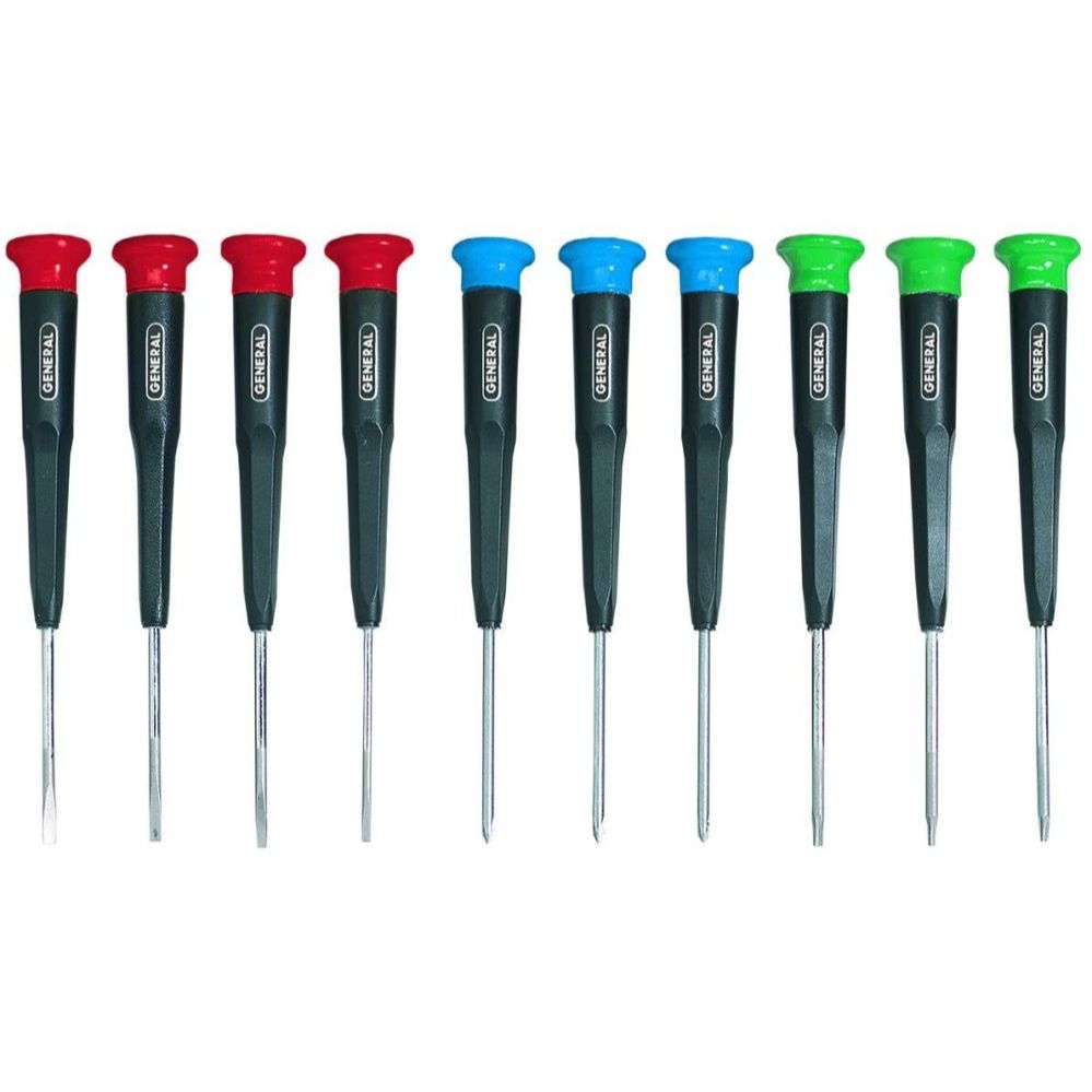 General Tools 690  10-Piece Mini Screwdriver Set (22200)