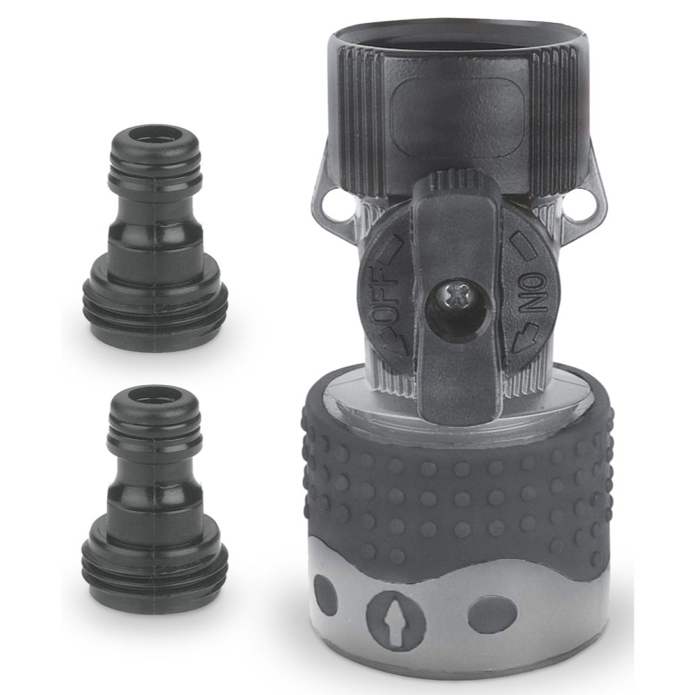 Gilmour 823724-1001 Light Duty Quick Connector with Shut-off Valve Set Gilmour 823724-1001 Light Duty Quick Connector with Shut-off Valve Set