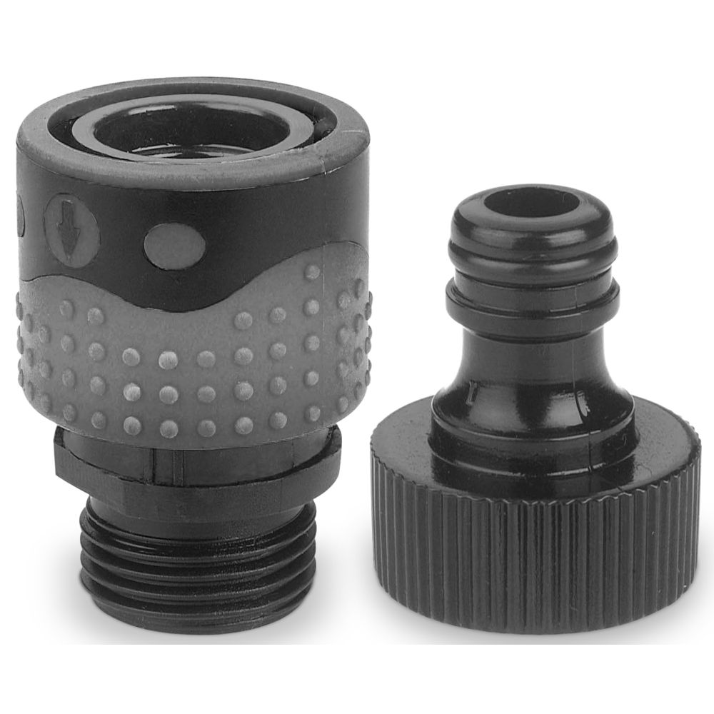 Gilmour 839004-1001 Light Duty Faucet Quick Connector Set - Male and Female Gilmour 839004-1001 Light Duty Faucet Quick Connector Set - Male and Female