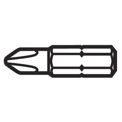 Lutz 23020  #2 Phillips x 1" Insert Bits - 250 per Jar