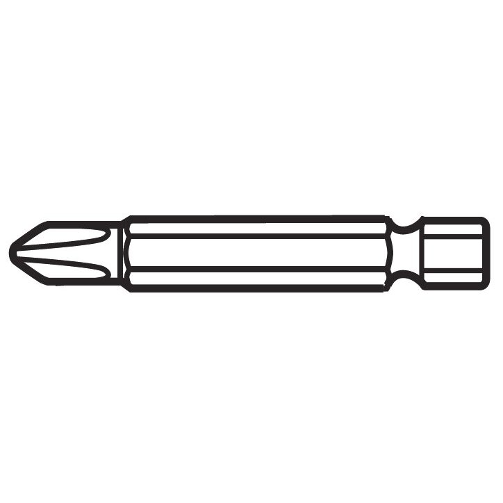 Lutz 23023  #2 Phillips x 2" Power Bits - 125 per Jar
