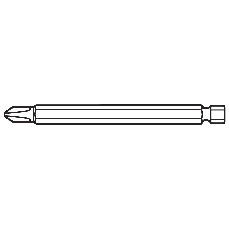 Lutz 23053  #2 Phillips x 6" Power Bits - 45 per Jar