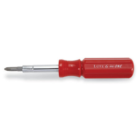 Lutz 24006 6-in-One Screwdriver - Red Lutz 24006 6-in-One Screwdriver - Red