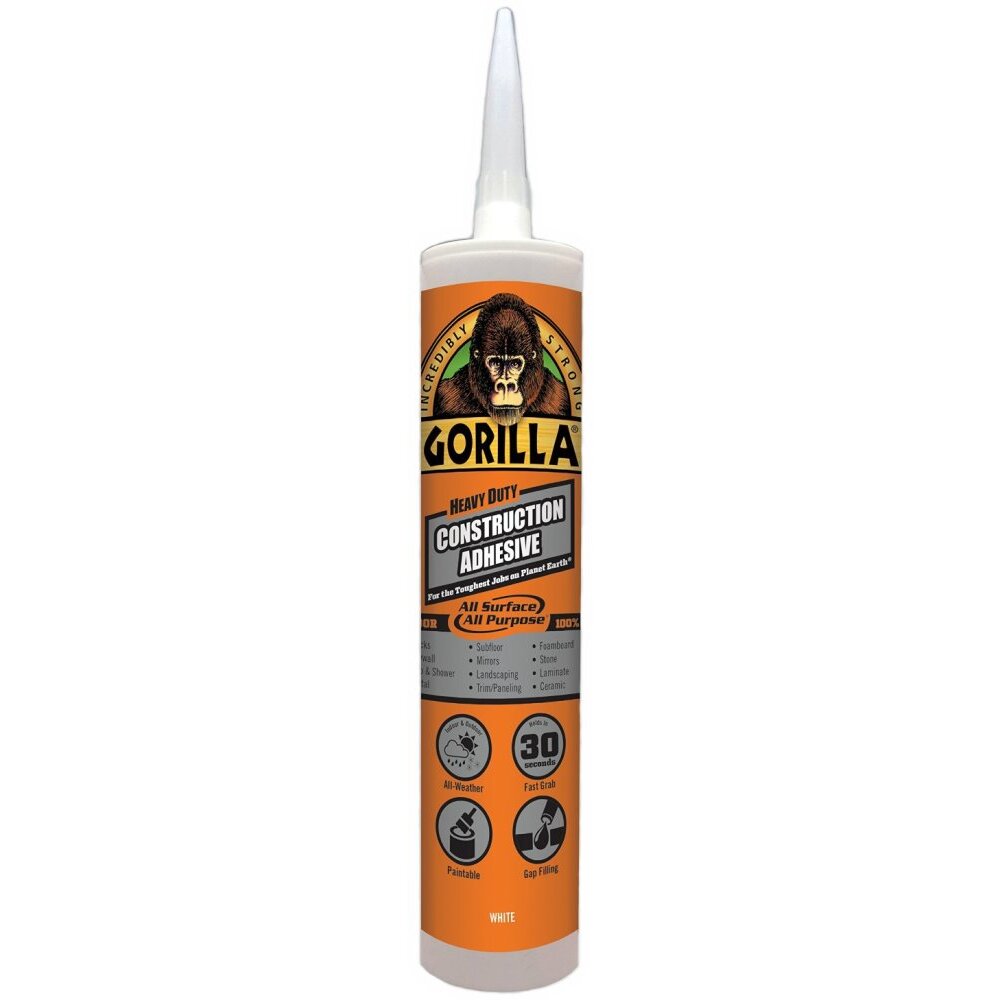 Gorilla 8010003 Gorilla Heavy Duty Construction Adhesive - 9 oz Cartridge Gorilla 8010003 Gorilla Heavy Duty Construction Adhesive - 9 oz Cartridge