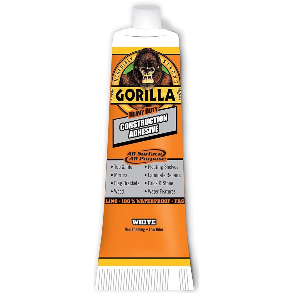 Gorilla Glue 80200-02 Gorilla Construction Adhesive - 2.5 oz Tube White Gorilla Glue 80200-02 Gorilla Construction Adhesive - 2.5 oz Tube White