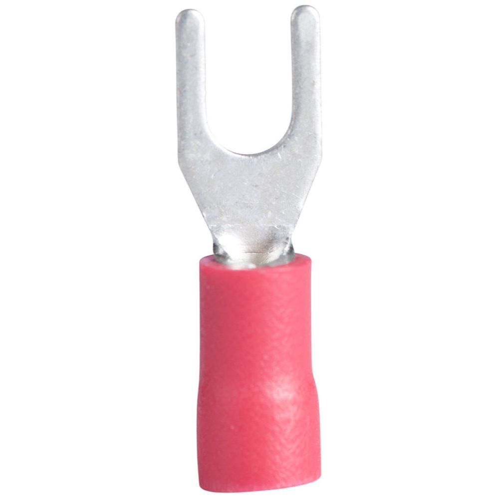 GB Gardner Bender 20-111 Vinyl Insulated Spade Terminal for #4-#6 Stud - Red 22-16 AWG - 20 per Package GB Gardner Bender 20-111 Vinyl Insulated Spade Terminal for #4-#6 Stud - Red 22-16 AWG - 20 per Package