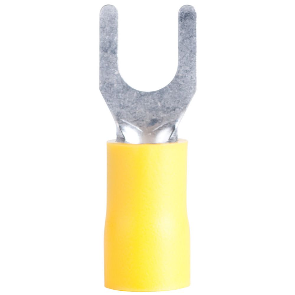 GB Gardner Bender 20-116 Vinyl Insulated Spade Terminal for #8-#10 Stud - Yellow 12-10 AWG - 14 per Package GB Gardner Bender 20-116 Vinyl Insulated Spade Terminal for #8-#10 Stud - Yellow 12-10 AWG - 14 per Package