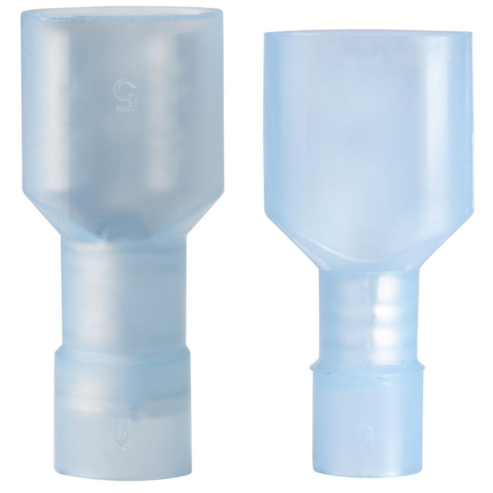 GB Gardner Bender 20-153P Fully Insulated Male/Female Pair 1/4" (0.250") Tab Disconnects - Blue 16-14 AWG - 10 Pairs per Package GB Gardner Bender 20-153P Fully Insulated Male/Female Pair 1/4" (0.250") Tab Disconnects - Blue 16-14 AWG - 10 Pairs per Package