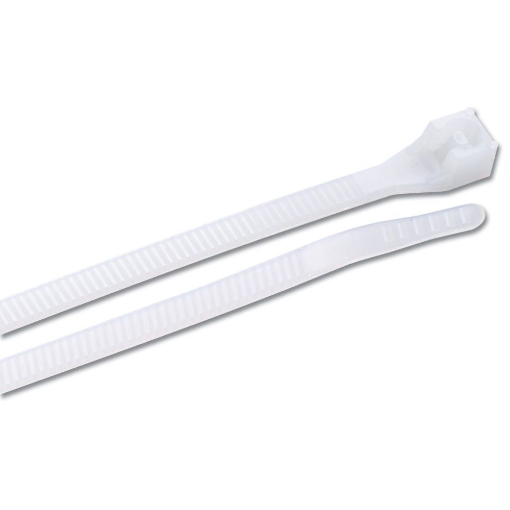 GB Gardner Bender 45-312  11" Double Lock Cable Ties 75-lb Natural White - 12 per Bag