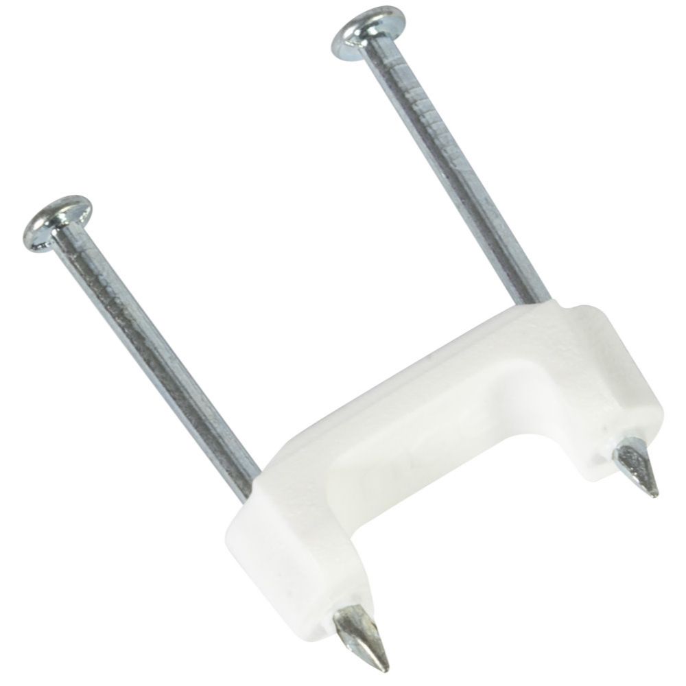 GB Gardner Bender PS-50  1/2" White Plastic NM Cable Staple - 50 per Bag