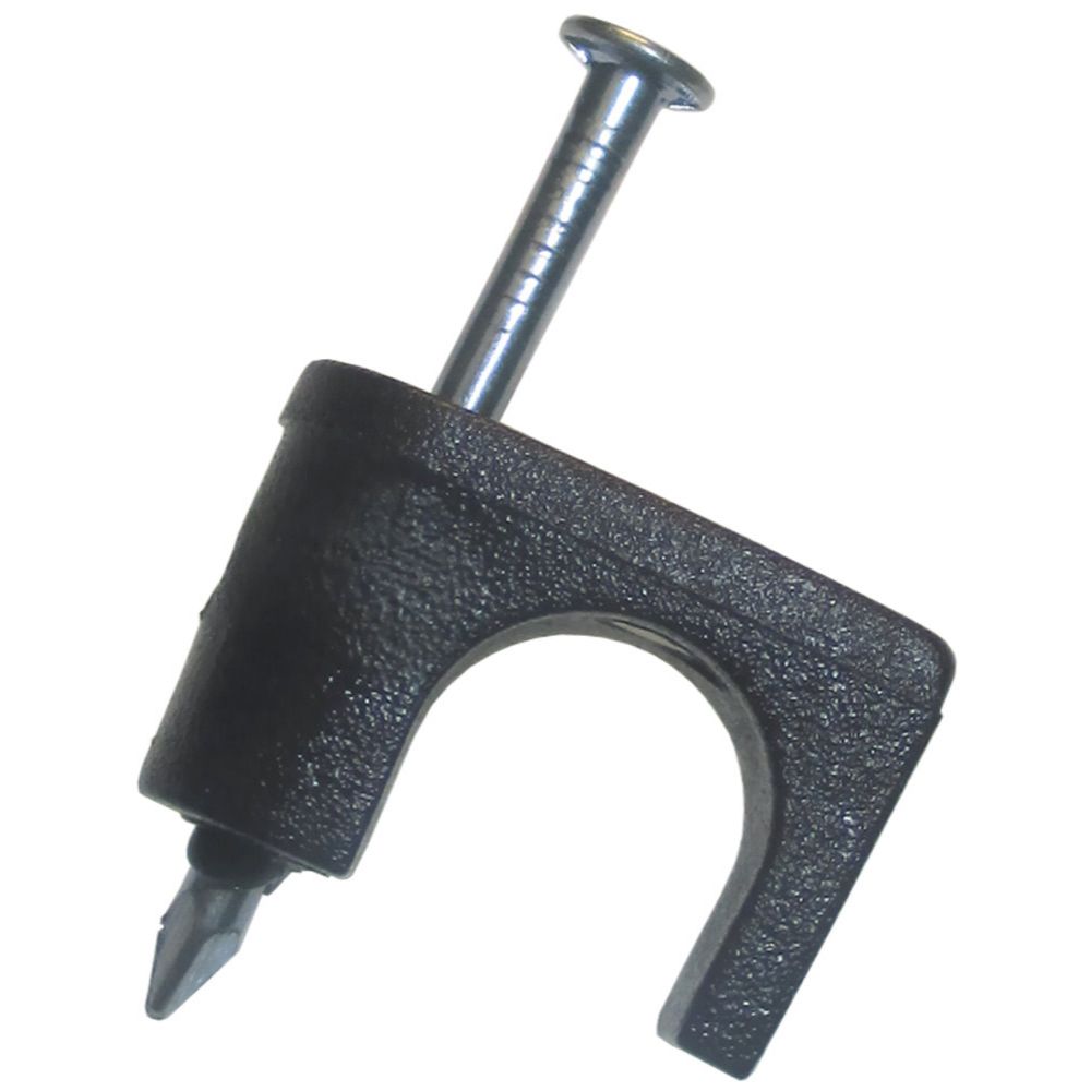 GB Gardner Bender PSB-165  1/4" Black Plastic Coaxial Cable Staple - 50 per Package